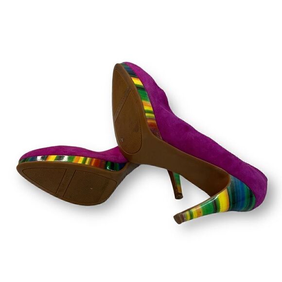 Nine West Rocha Pink Suede Pumps Size 6.5 - Picture 8 of 8